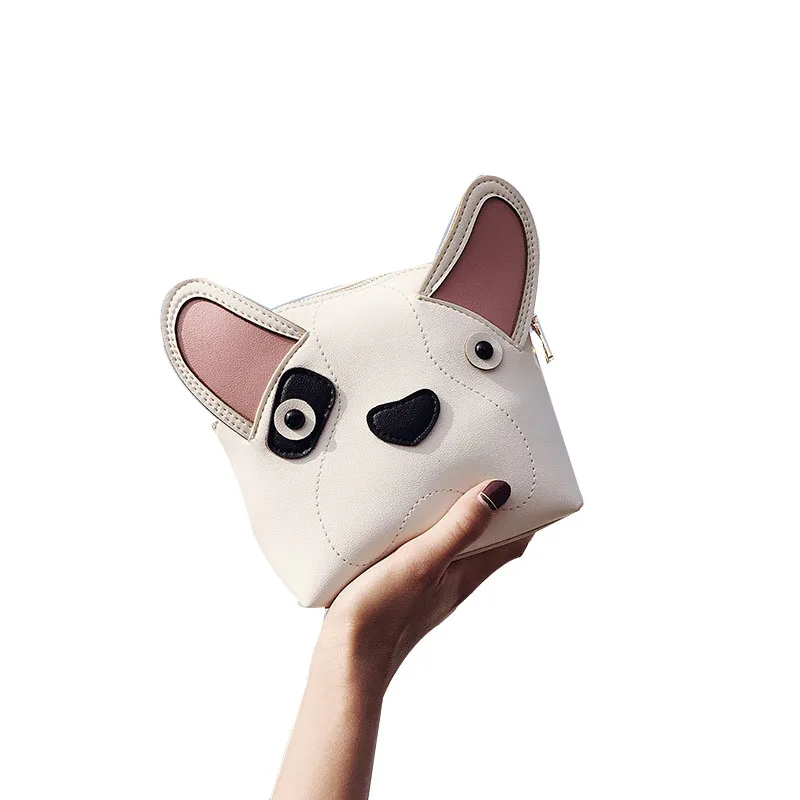 

HNXZXB 2018 New Cute Cartoon Women doggie Mini Bags PU Leather Small Chain Clutch Crossbody Girl Shoulder Messenger Evening Bag