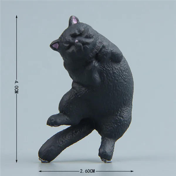 Cute Lazy Sitting Pets Animals Tiger Rabbit Dog Cat Lifelike pvc toys fridge magnets - 12