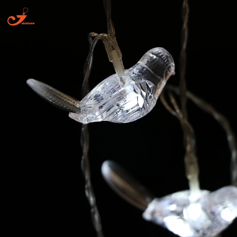 

Pure White Bird 10 LED String Lights Piegon Fairy Festival lighting Holiday Light Battery Room Decorative Christmas Xmas light