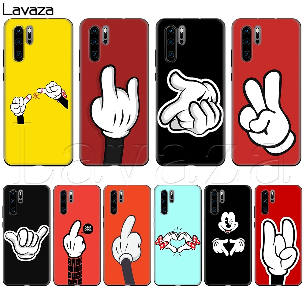 

Lavaza Mickey Mouse Hand Gesture Case for Huawei Mate 10 P8 P9 P10 P20 P30 Y7 Y9 Lite Pro P Smart Mini 2017 2019 2018