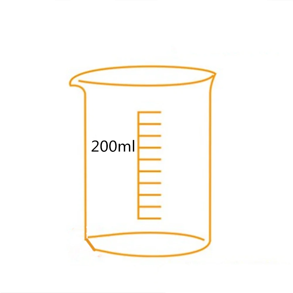 

1pcs 200ml Quartz Beaker with scale for laboratory