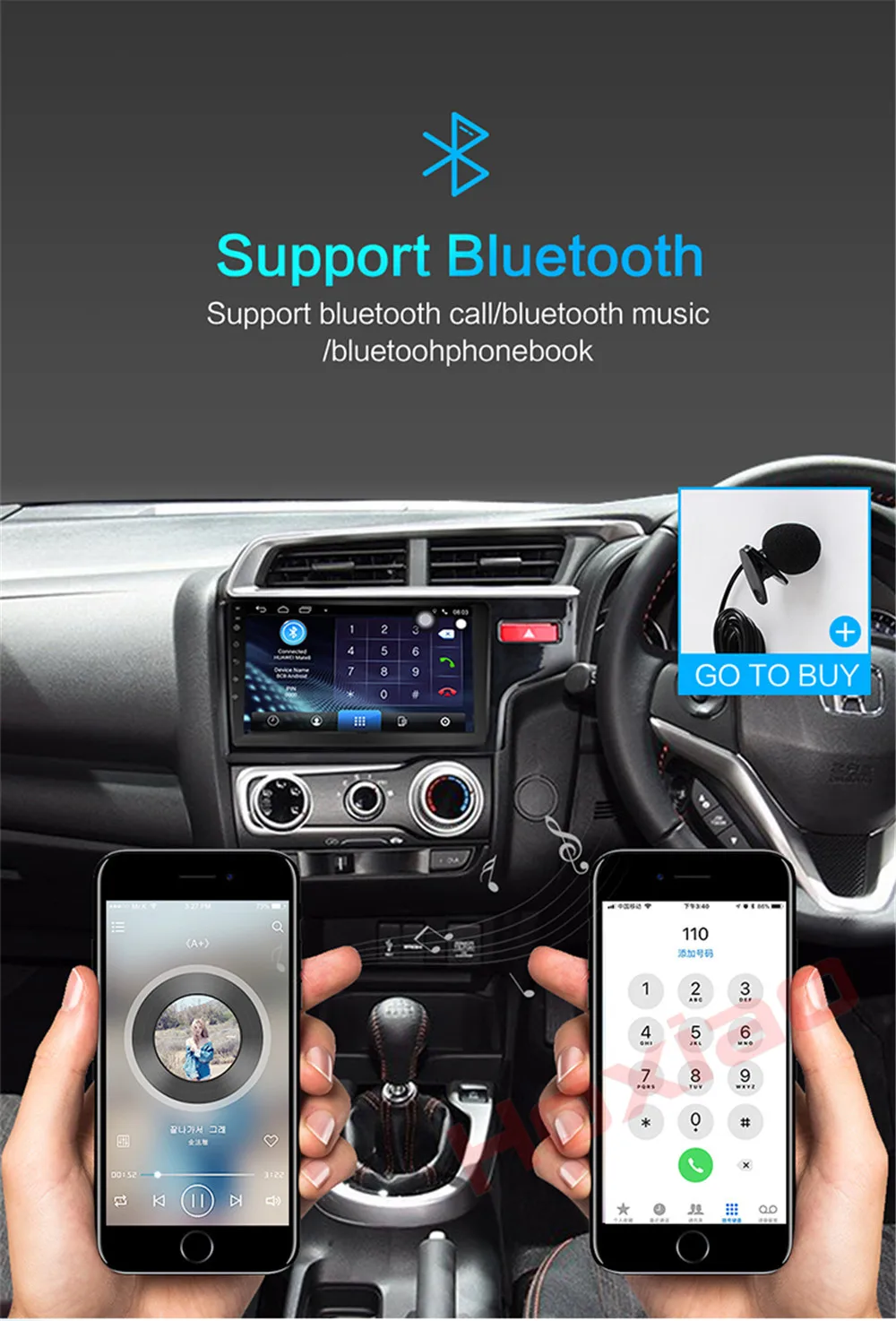 Perfect Android Car Radio for HONDA  Fit JAZZ (pignt)1024*600 Quad Core wifi Bluetooth video audio Multimedia 2 din car dvd player 2