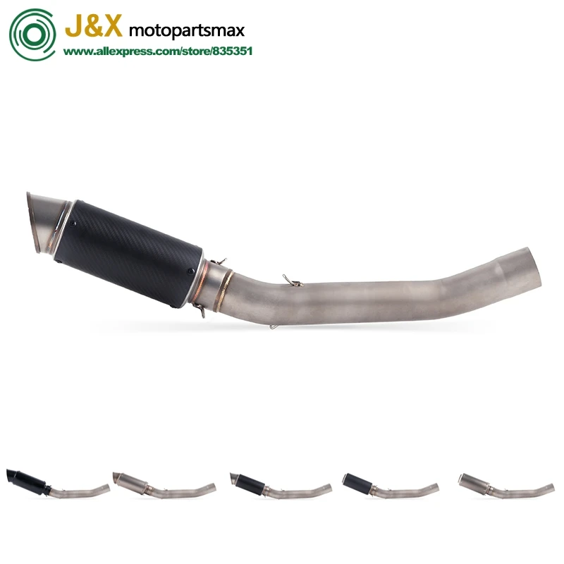 Sistema completo Slip On para kawasaki Z750 Z 750 Escape de la motocicleta silenciador de Escape medio enlace de tubería