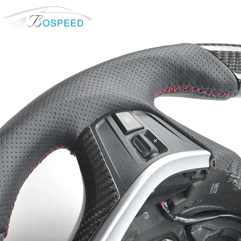 2016 Brand New Carbon fiber Leather Racing Car Steering Wheel for BMW 328 F30 Car Styling Auto Parts 7
