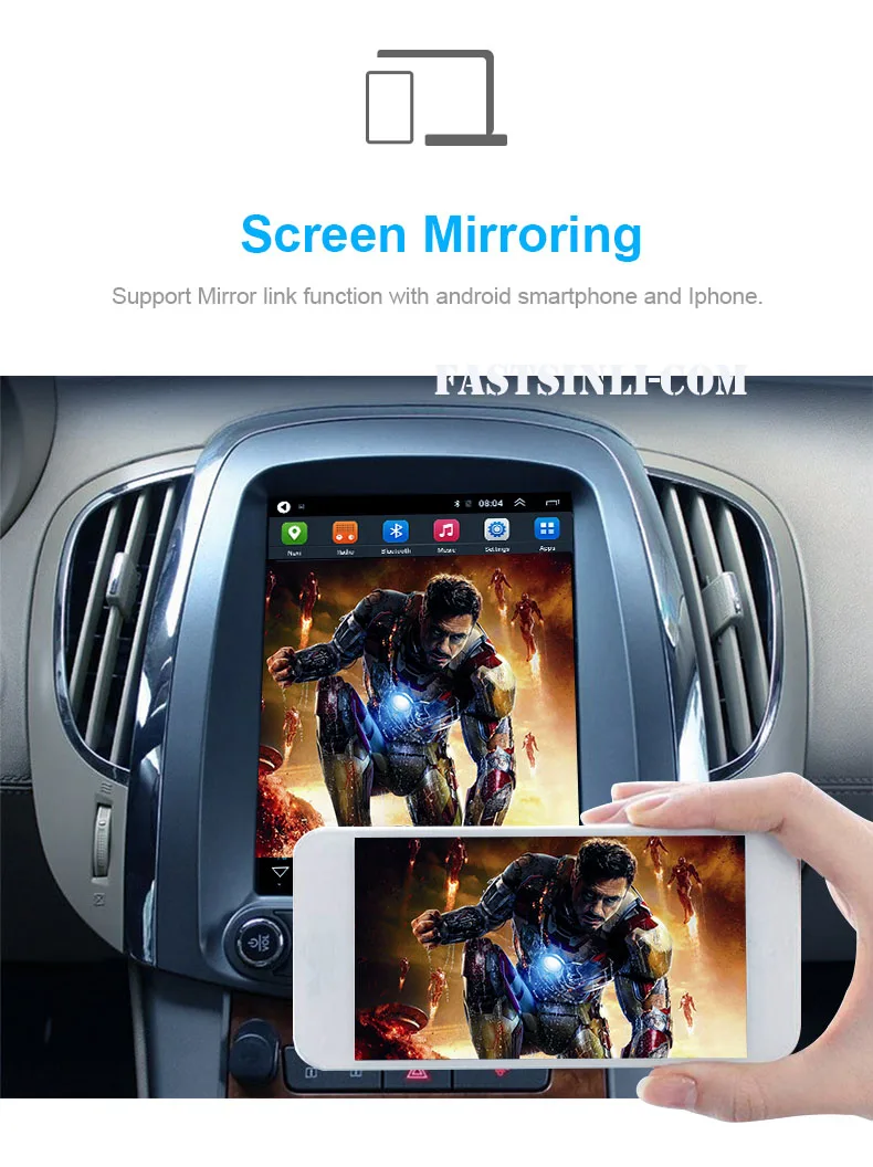 Best 32GB ROM  Car Android Multimedia player for buick lacrosse 2009-2012year GPS Vertical screen 12