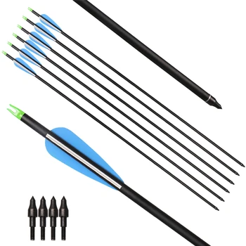 

12 pieces mixed carbon shaft arrow spine 600 archery sports competition arrow