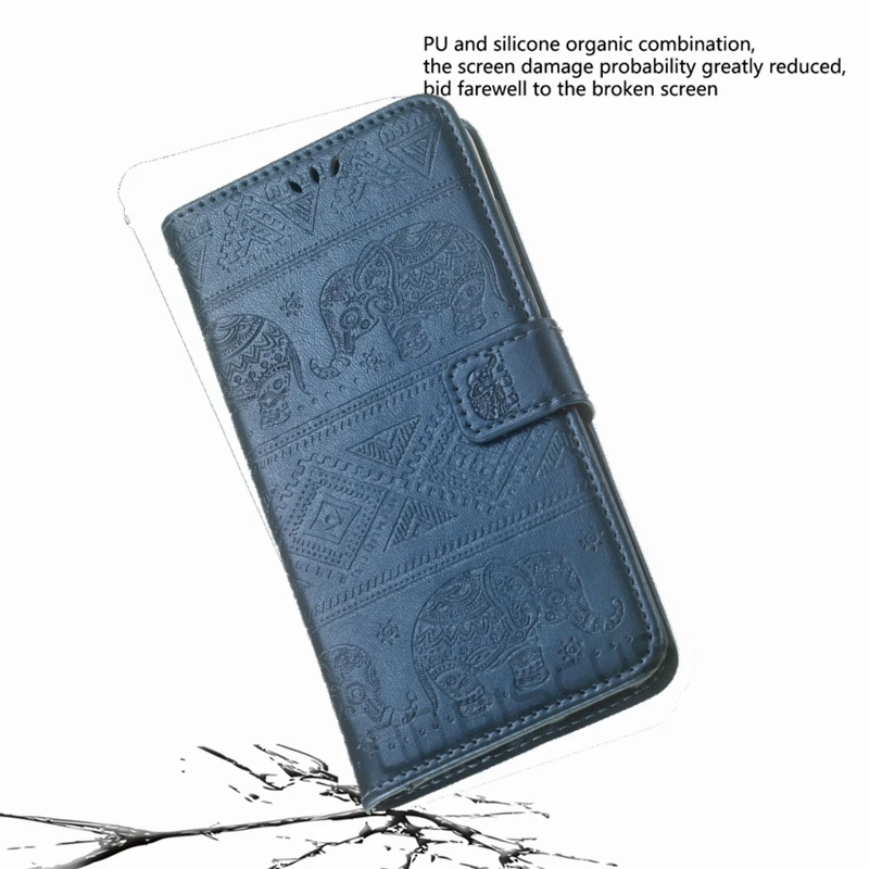 3D Слон pattern Флип Чехол Для samsung Galaxy A70 A50 A30 A20 A40 A10 M10 M20 M30 A6 A8 плюс J8 A7 Стильный чехол-портмоне из кожи