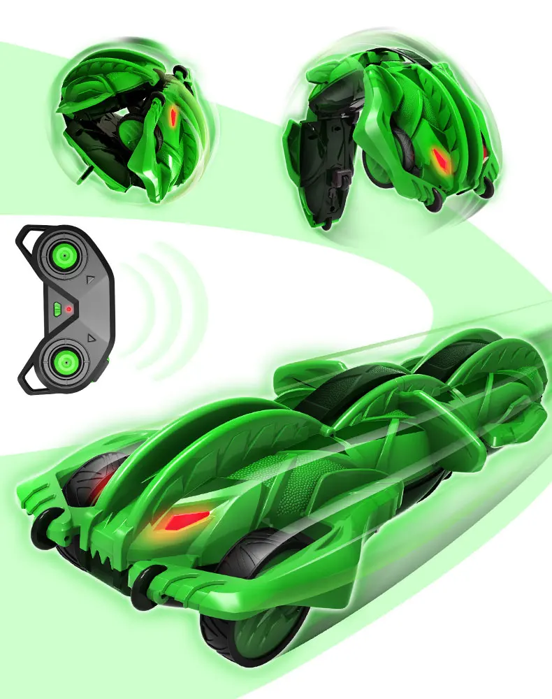 ABS зеленый Terrasect пульт дистанционного управления 2,4 Ghz трансформирующийся автомобиль ролл флип Деформация игрушки для улицы