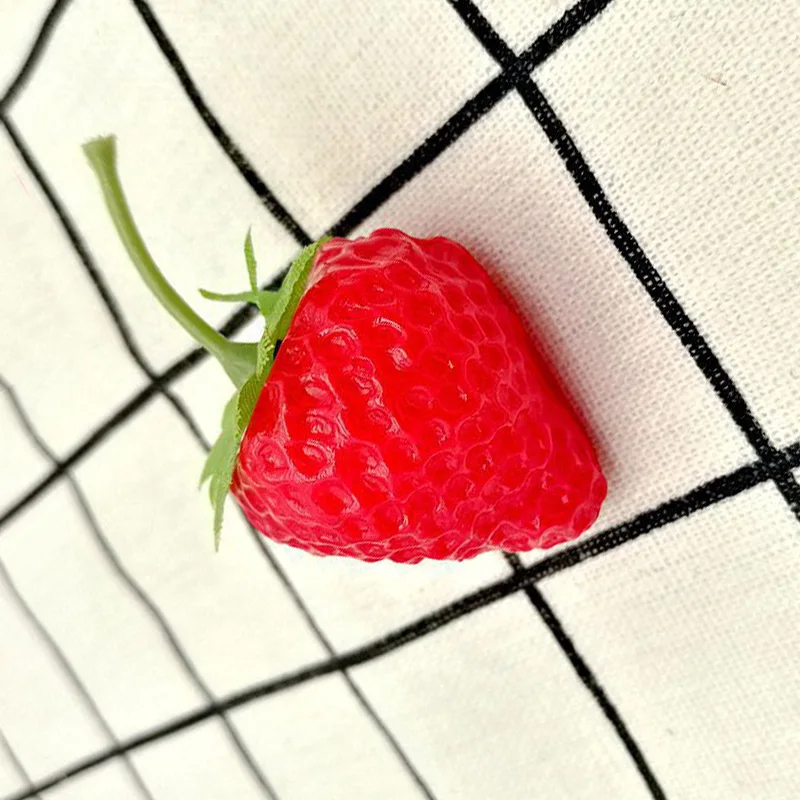 

Artificial Plastic Strawberry Fruit Fake Display For Kitchen Home Foods Decor Support Wholesale Tools Parts
