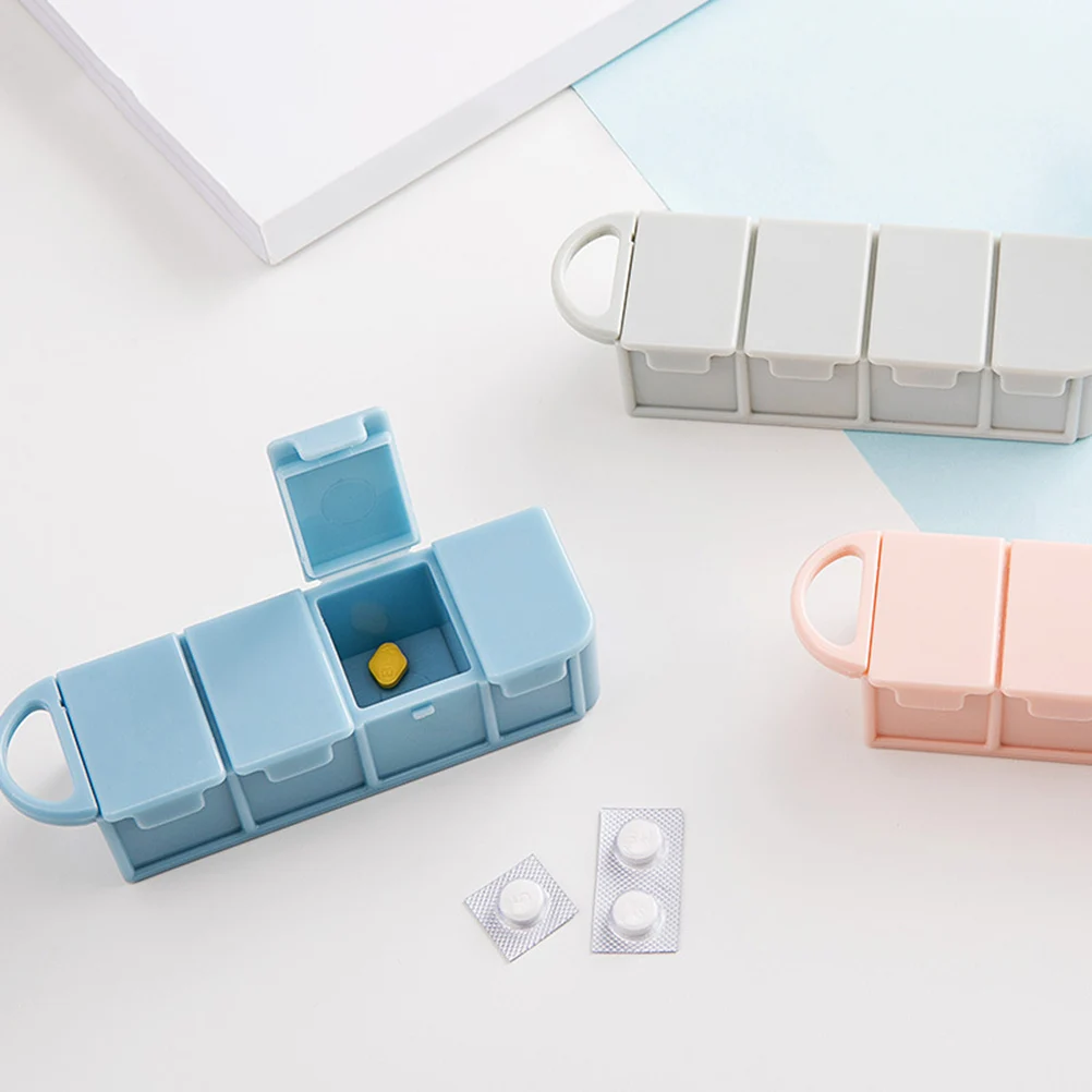 

Portable Pill Box Organiser Dispensing Plastic Compartments Pill Boxes Mini Medicine Pill Tablet Organiser