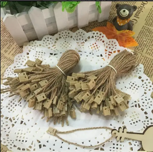 Free Shipping Jute String tag For Kraft Paper Gift Tags Label Luggage