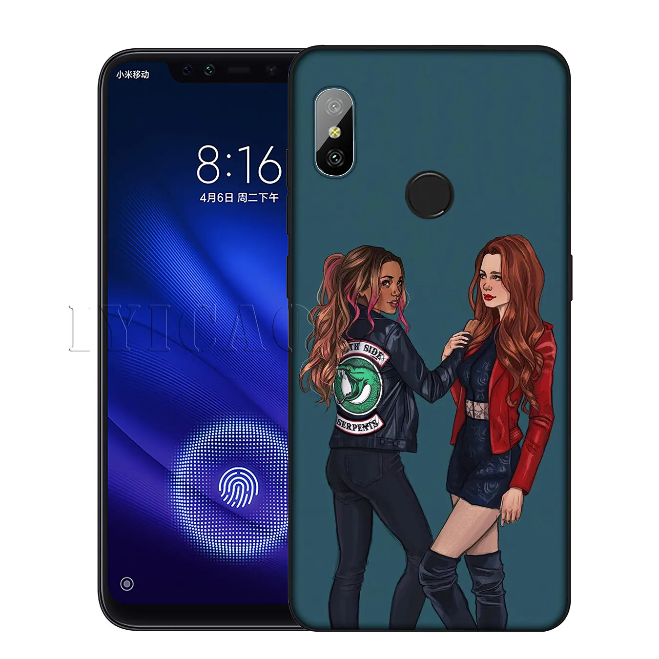 Силиконовый мягкий чехол со змеиным узором для Xiaomi Redmi 6A 5A Note 8 7 4 4X 5 Plus 6 Pro черный