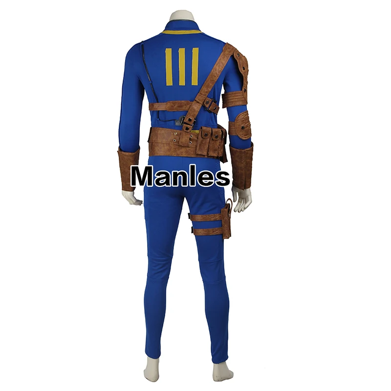 PC Game Fallout 4 Nate Costume Cosplay Adult Men Male Sole Survivor Nate Suit Halloween Costume Game Fallout Superhero Outfit
