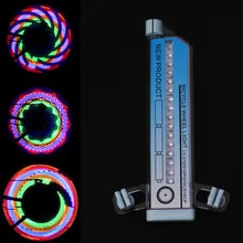 QILEJVS 1Pc Bike Cycling Bicycle Tire 32 Led Flash Spoke Wheel Light 30 Kinds Flash Riding Safety