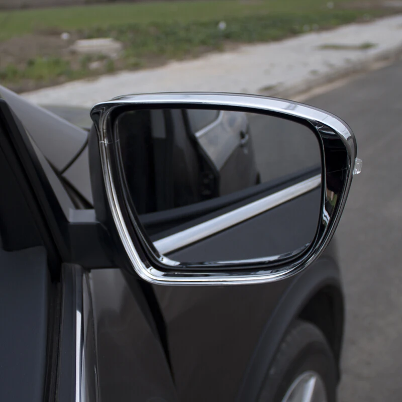 

For Nissan Pathfinder 2019 ABS Chrome Car rearview mirror block rain eyebrow Sticker Cover Trim car styling accessories 2pcs