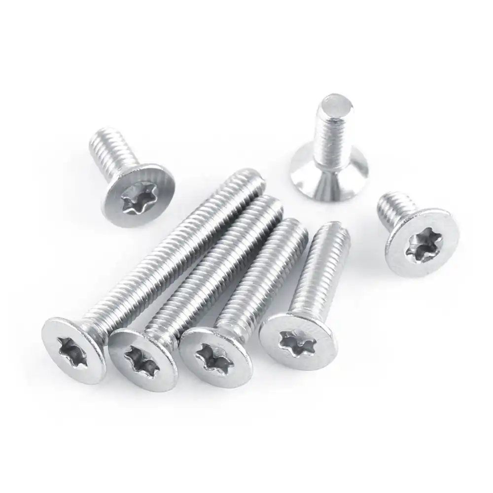 M4/×12 High Hardness Industrial 50Pcs Stainless Steel Star Screw 8mm-30mm Flat Head Star Drive Machine Screws Bolts for Machinery Industry Home