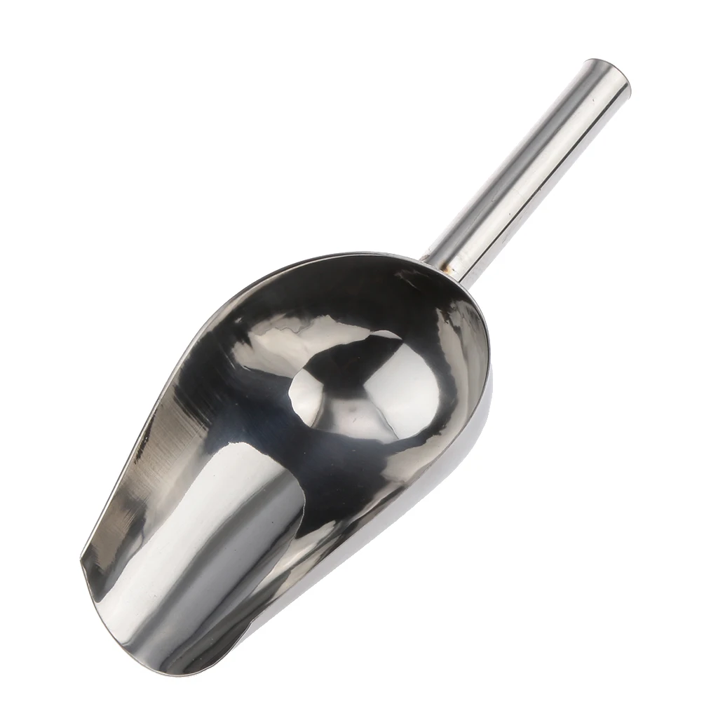 Stainless Steel Ice Shovel Scraper Food Buffet Candy Scoops Shops Tools 10'  Stainless Ice Scoop Shovel Tea Scoops
