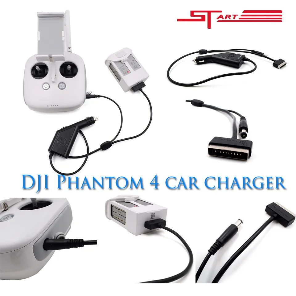 DJI Phantom 4 Car Charger Two Power Adapter Battery Parallel Charge For DJI Quadcopter Battery And Transmitter Free Ship