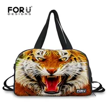 Forudesigns/Золотой Леопард животного Для мужчин спортивная сумка для спортзала с отделением для обуви Сумки Путешествия сумку Фитнес сумка прочный