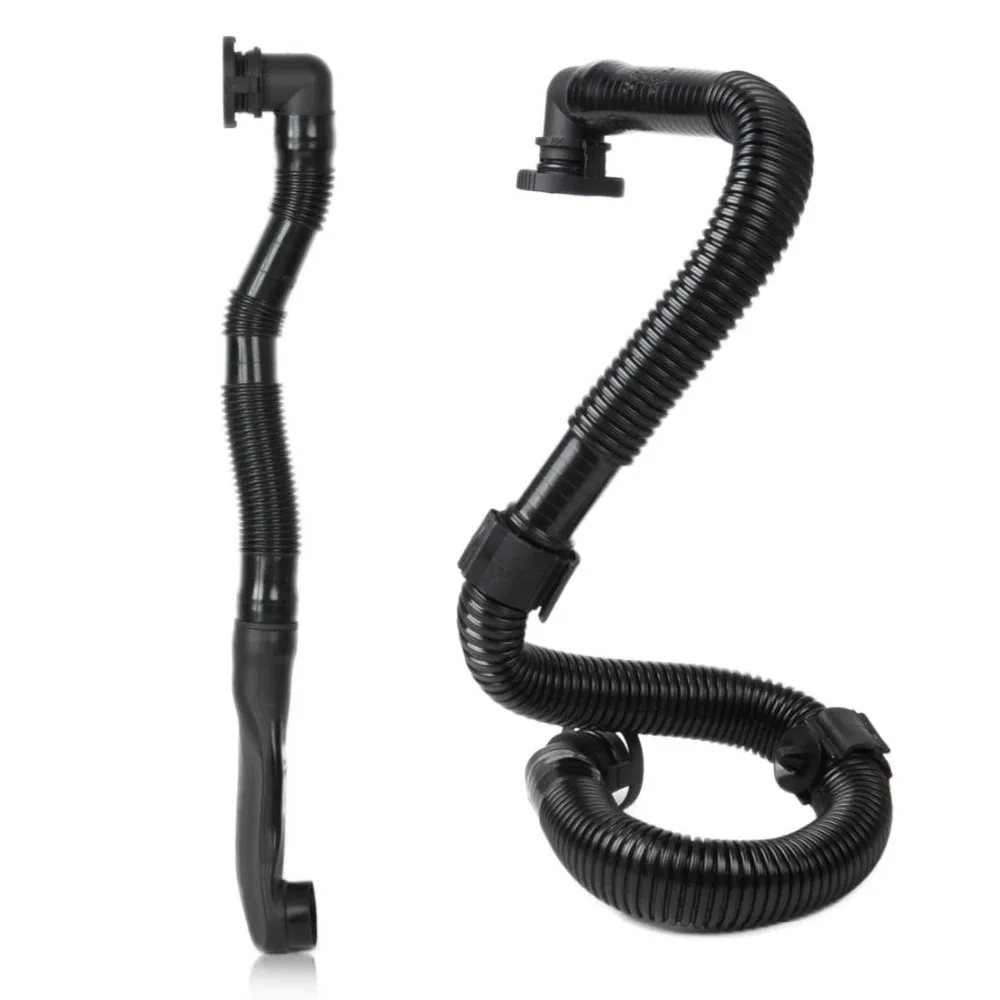 CITALL 2Pcs New Black Secondary Air Pump Connector Hose For VW Passat