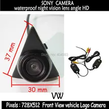 2.4 GHz inalámbrico SONY CCD Car vista frontal de la cámara HD de copia de seguridad aparcamiento para VW GOLF Bora Jetta Touareg Passat Lavida Polo Tiguan