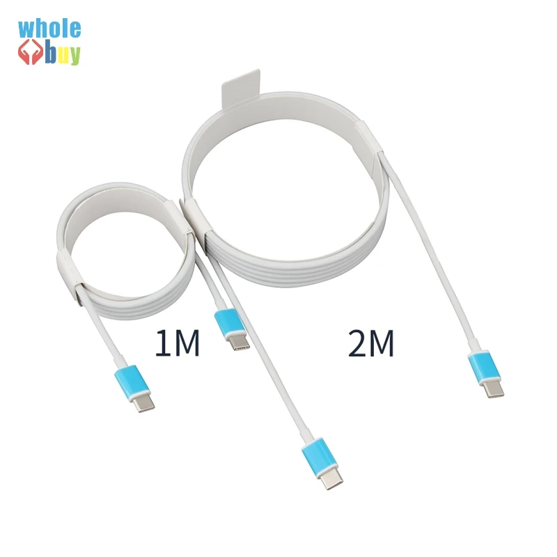 US $430.07 300pcslot Wholesale White Round TypeC to TypeC 8pin to Type C Data Sync Charging Cable for iphone XS Samsung S8 DELL XPS13