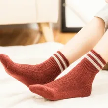 3 пары/Партия новое поступление женские носки шерстяные носки женские хлопковые носки для зимы Лоскутные женские носки