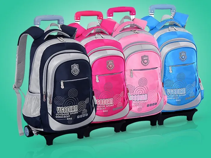 Съемный Детский Школьный рюкзак на колесиках, рюкзак на колесиках, Детский рюкзак на колесиках, сумка на колесиках для школьников