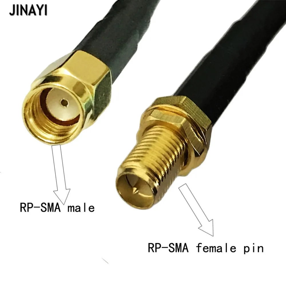 WI-FI коаксиальный Низкая потеря RP-SMA женщин RP-SMA разъем RG58 антенны радиочастотный коаксиальный косички кабеля 3 М 6 м 9 м 15 м