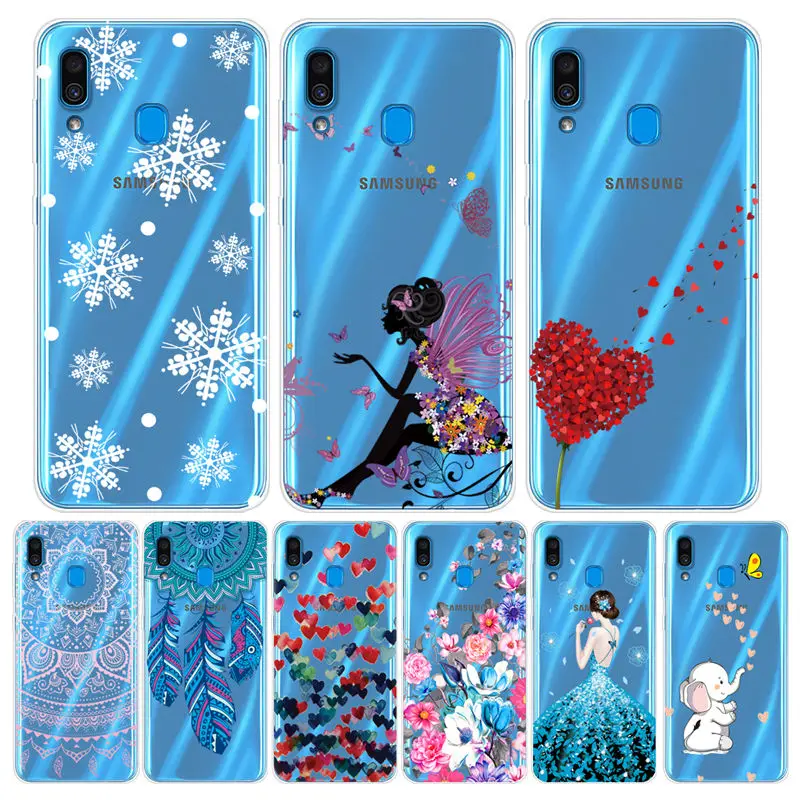 

Silicone Fundas for Samsung Galaxy A10 A20 A30 A40 Soft Clear TPU Back Phone Case FOR Samsung A50 Painted Case for A60 SAM-A505F