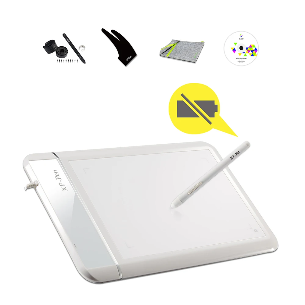 XP PEN Star 01 8 &quotx 5&quot Gigital планшет без батареи пассивный стилус фирменный коврик для