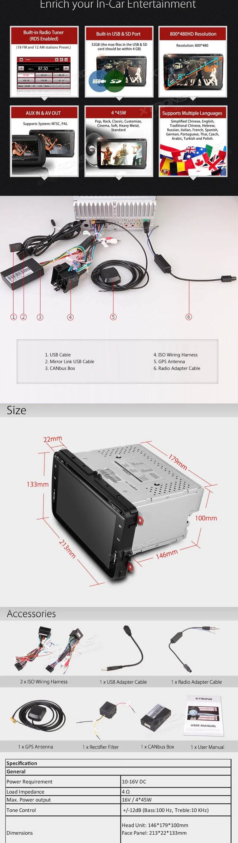 Excellent 8" Touch Panel Special Car DVD for Seat Toledo 2013 2014 2015 & Alhambra 2013 2014 2015 2016 with Android Mirror Link Support 6