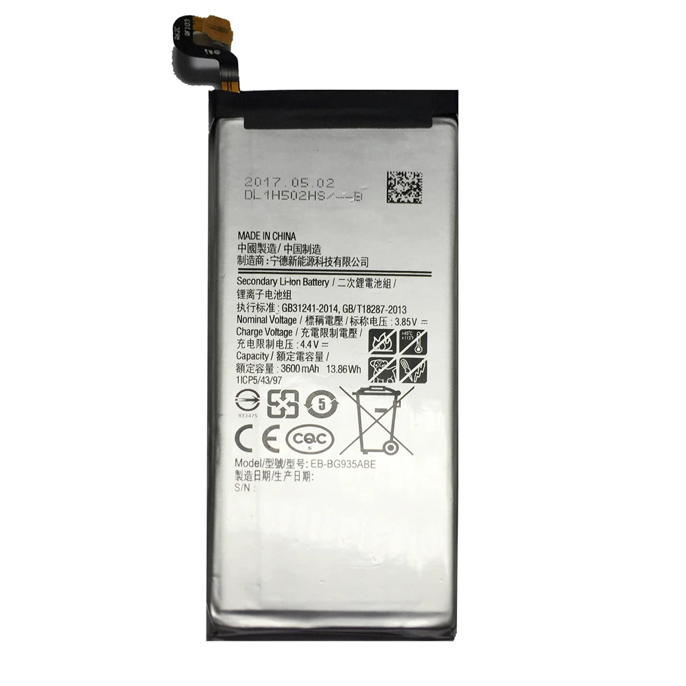 

YKaiserin Battery EB-BG935ABE For Samsung Galaxy S7 Edge G9350 G935D SM-G935F 3600mAh Capacity EB BG935ABE Battery