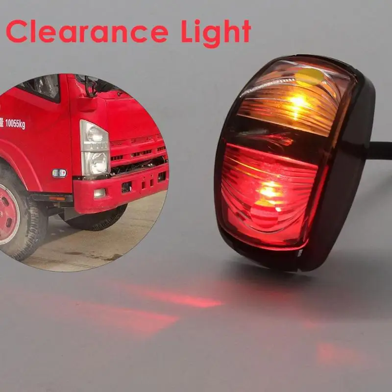 

New Red+Amber LED Side Marker Light Clearance Lamp for Truck Trailer Caravan Clearance Lights Reading Interior Lamp Marker Lamp