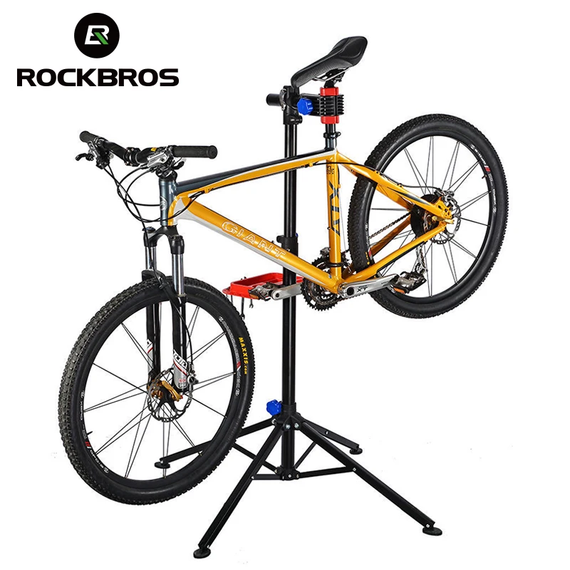 

ROCKBROS Adjustable Bike Floor Repair Stand 100-164 CM Portable Aluminum Alloy MTB Bicycle Cycling Rack Holder Maintenance Tool