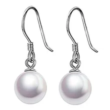 VOJEFEN Hook Shape Natural Freshwater Pearl Earrings 925 Sterling Silver Earrings Women Drop Earrings Jewelry Earrings v ya 925 sterling silver moon shape drop earrings elegant green opal stone earrings vintage women earrings female fine jewelry