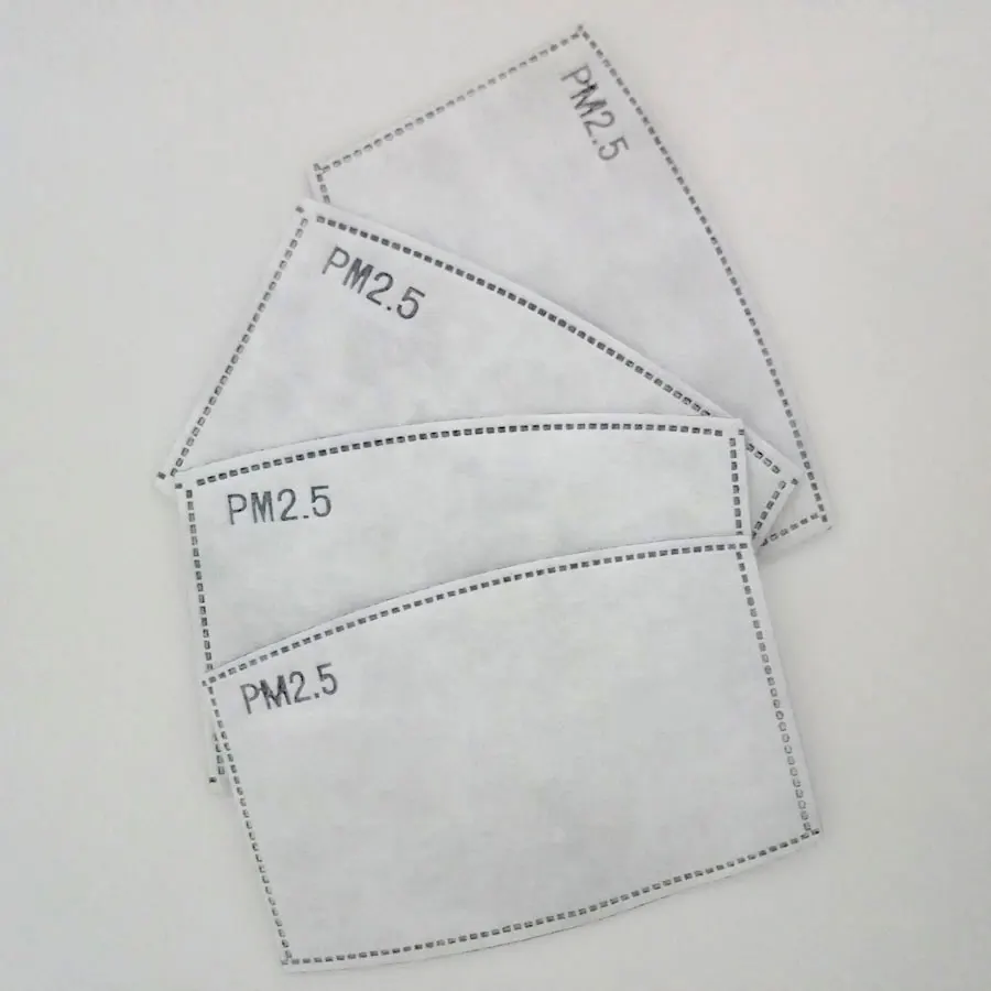 

10Pcs/Lot 5 layer PM2.5 Activated Carbon Filter Insert Protective Filter Media Insert for mouth Mask anti dust mask adult