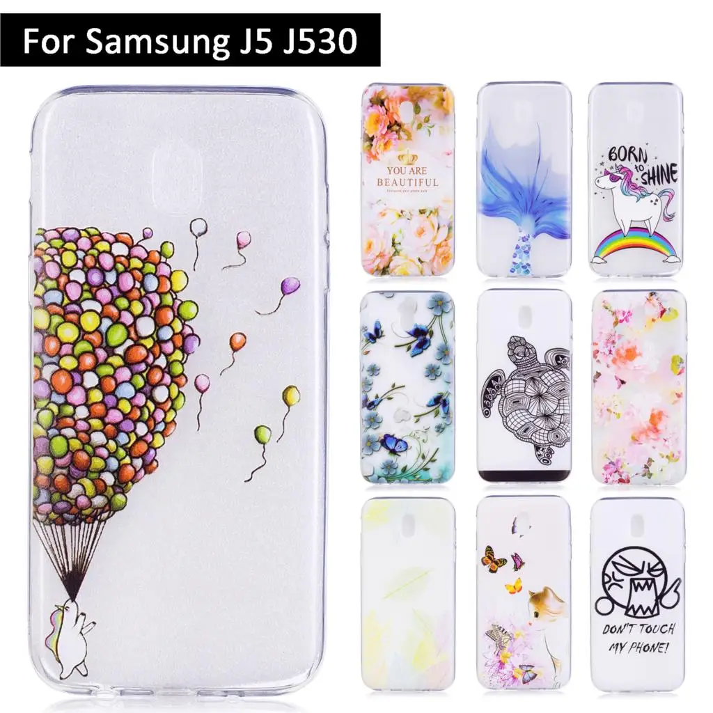 Модный 3D рельефный ТПУ чехол для Samsung Galaxy J5 2017 j530 J530F Мягкие силиконовые ракушки J 5