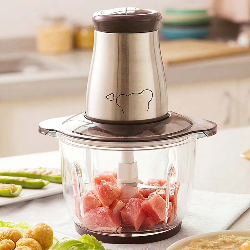 Blenders The meat grinder USES electric stainless steel to stir the minced grinder, and chili garlic. Blenders The meat grinder USES electric stainless steel to stir the minced grinder, and chili garlic.