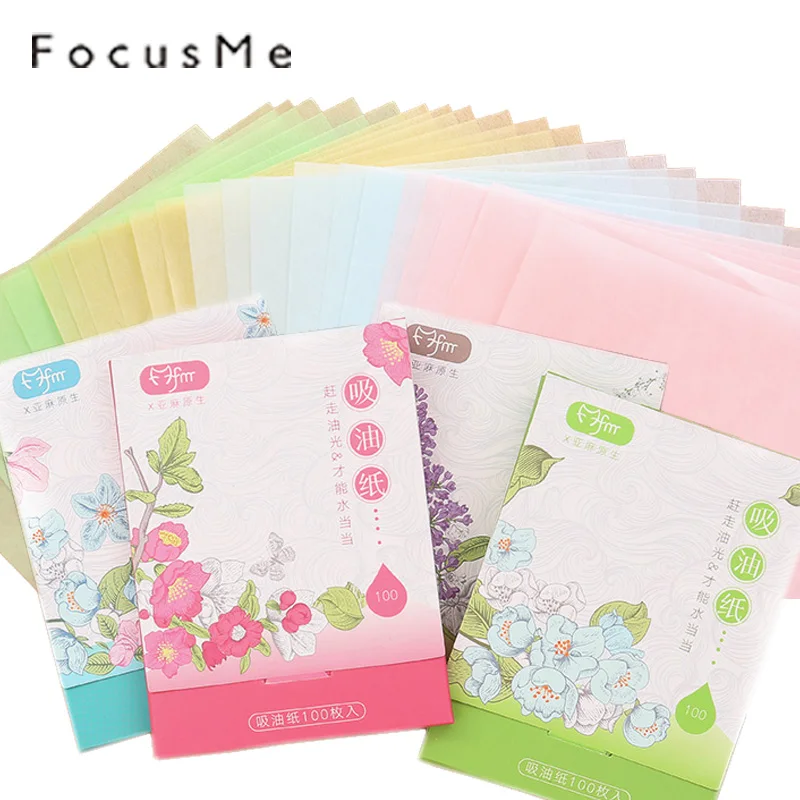 

FocusMe 100 sheets Facial Absorbent Paper Makeup Oil Blotting Film Remove Black Head Acne Treatment Lady Men Beauty Essentials