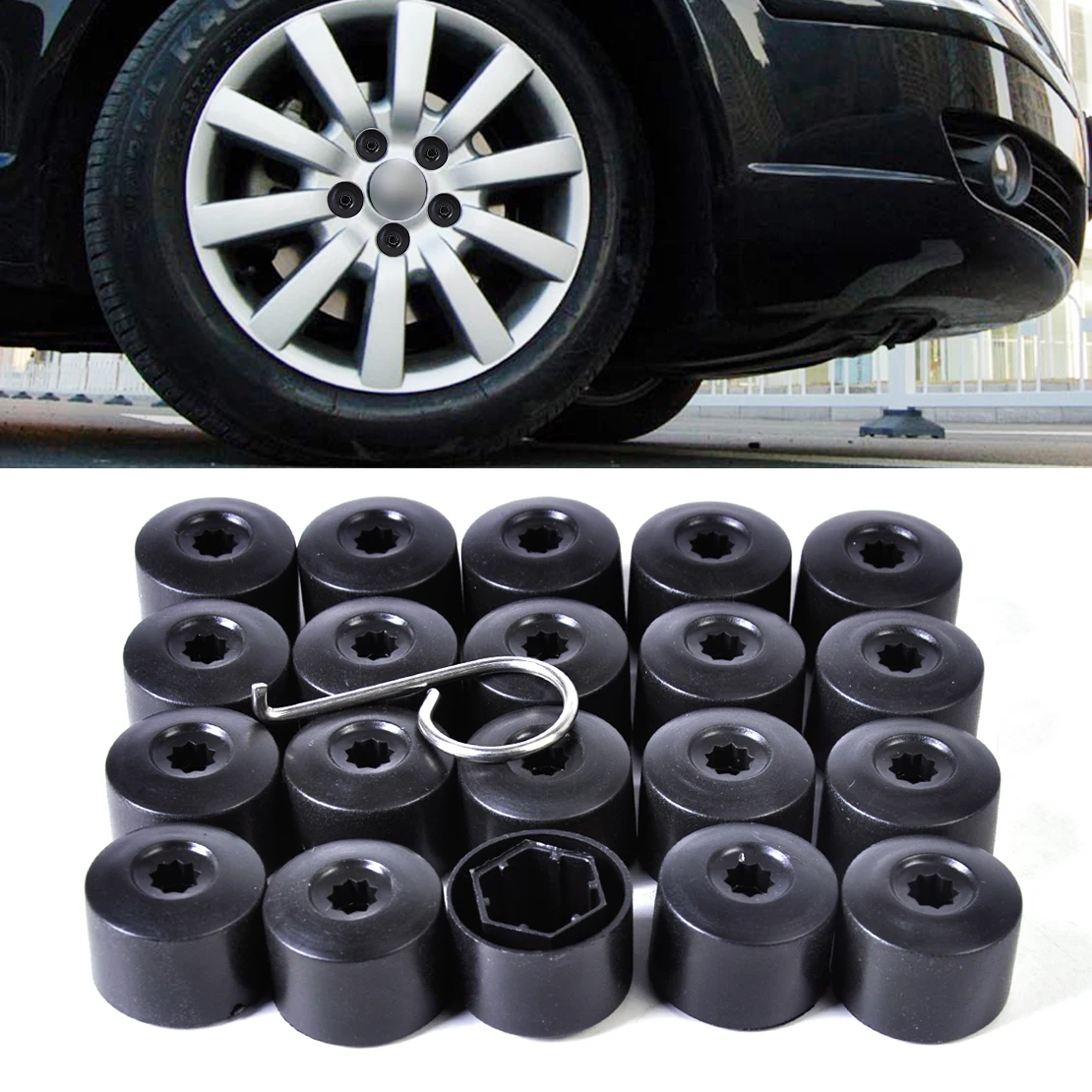 Buy DWCX Anti theft Wheel Lug Bolt Center Nut Covers