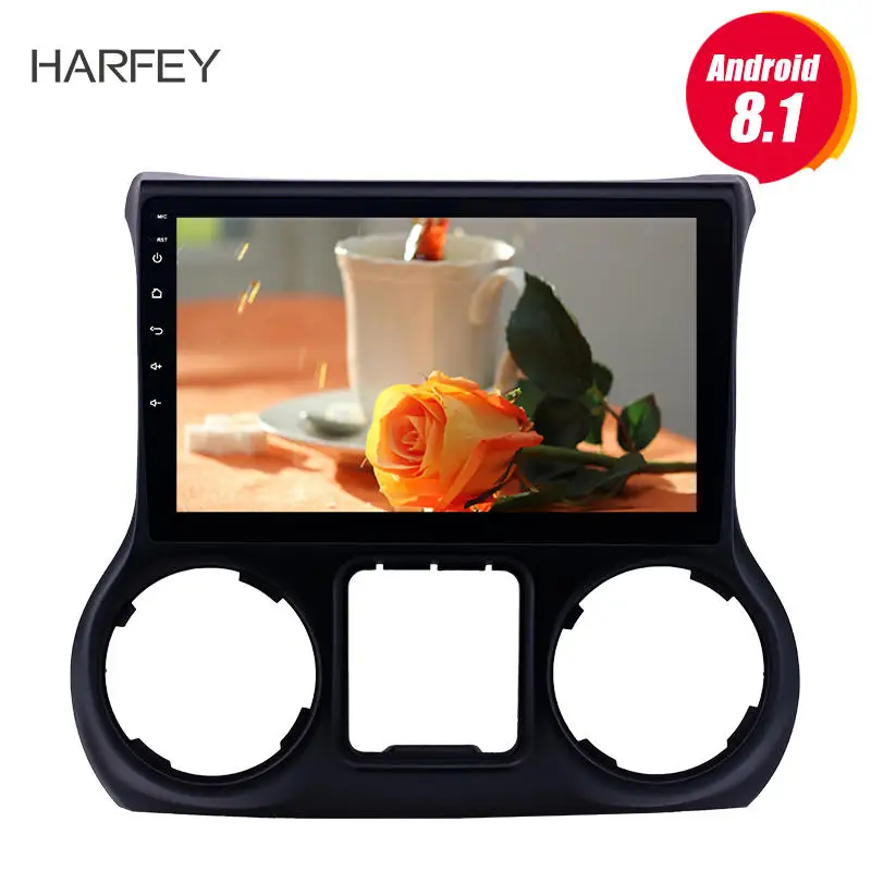 Harfey 2Din Android 8 1 10 дюймов автомобильное радио стерео для JEEP Wrangler 2011 2012-2017