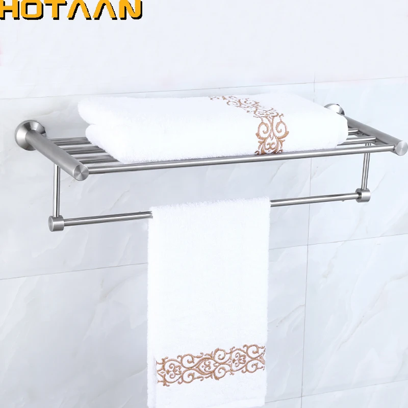 

FREE SHIPPING, Bathroom towel holder, 304#stainless steel satin nickel towel rack,60cm round towel rack ,YT-10301