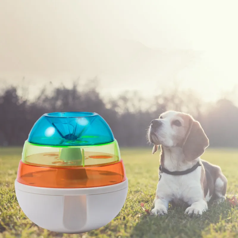 Pet Tumbler протекающая игрушка кошки собаки тренировка IQ автоматически утечки еды