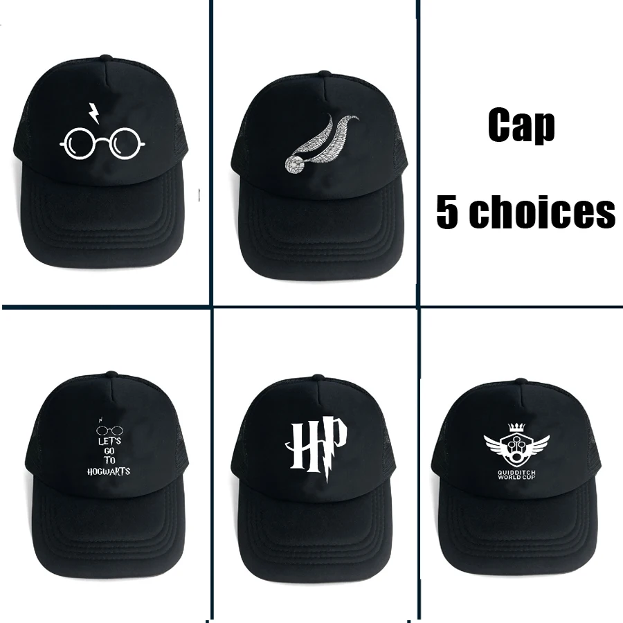 

Giancomics Harri Potter Symbol Baseball Cap Adjustable Black Pattern Hat Chapeau Otaku Costume Cosplay Practical Cool Gift