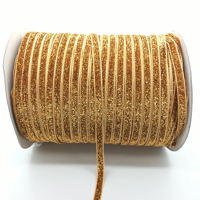 6mm/9mm/15mm Old Gold Single Face Velvet Ribbon for Handmade Gift