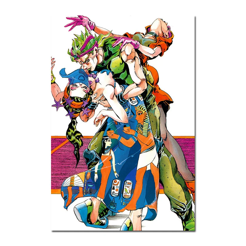 

Art Silk Or Canvas Print JoJo s Bizarre Adventure Action Japan Anime Poster 13x20 24x36 inch For Room Decor Decoration-018