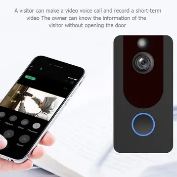 

V7 1080p WiFi Video Doorbell Camera Wireless Video Door Phone Intercom Remote Monitoring Alarm