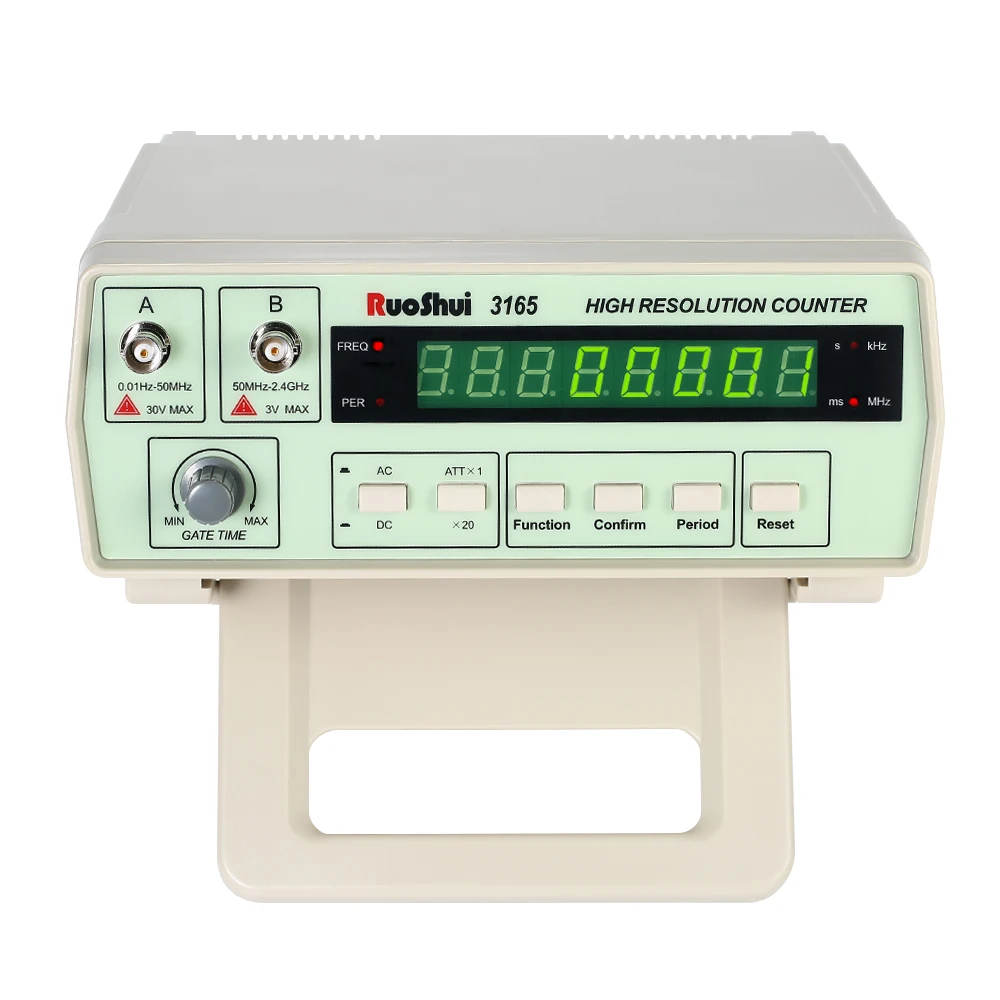 

Professional Digital Frequency Counter Meter 0.01Hz - 2.4GHz Frequency Counter Hz Tester Continuously adjustable gate time