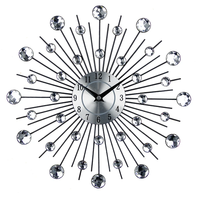 Старинные Металлические Искусства Настенные Часы Роскошный Алмаз Большой Настенные Часы Orologio Да Parete Часы Дизайн Морден Домашнего Декора Wandklok